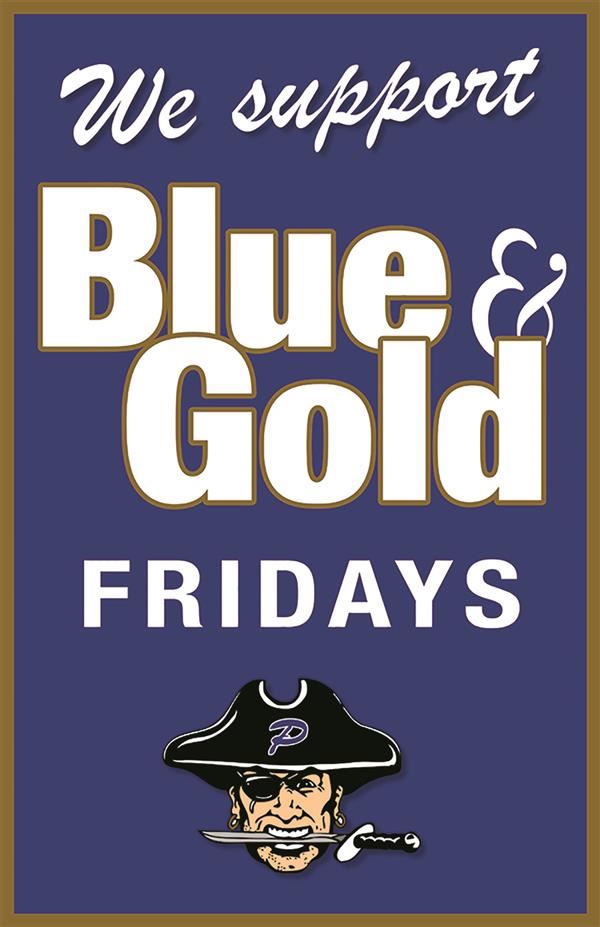 Image that says "We support Blue & Gold Fridays." Image that says "We support Blue & Gold Fridays."